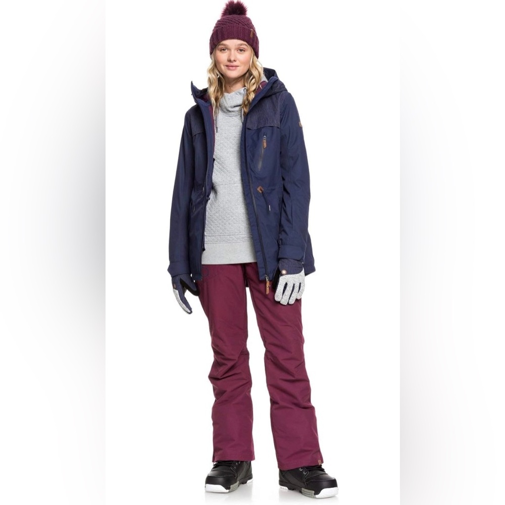 Roxy Women's Stated Navy Blue Snowboard Jacket Size Small